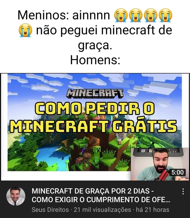 Acho que ele está me enganando ABRIR Minecraft online Amúncio Forneça jogos  de alta qualidade gratuitamente para ajudá-lo a passar o tempo chato -  iFunny Brazil