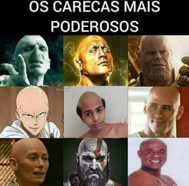 personagens carecas meme