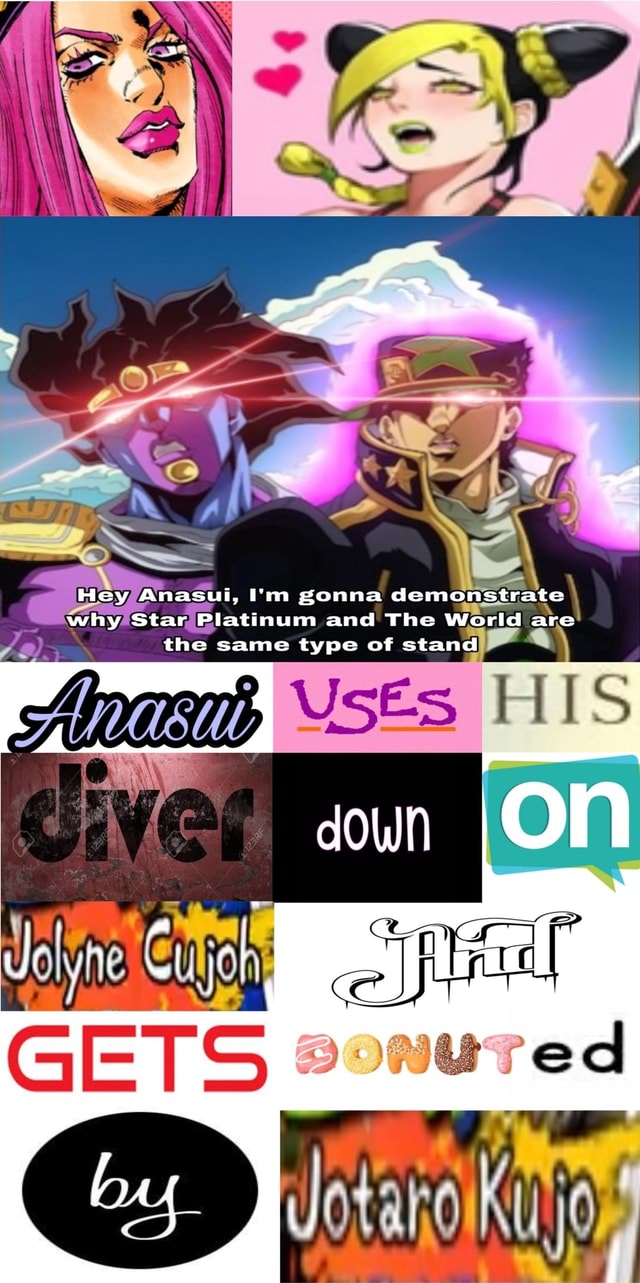 Ye os aa = r) STAND NAME] Star Platinum Po Precis Siawih Poten Kujo IS  DANb ATE ah - iFunny Brazil