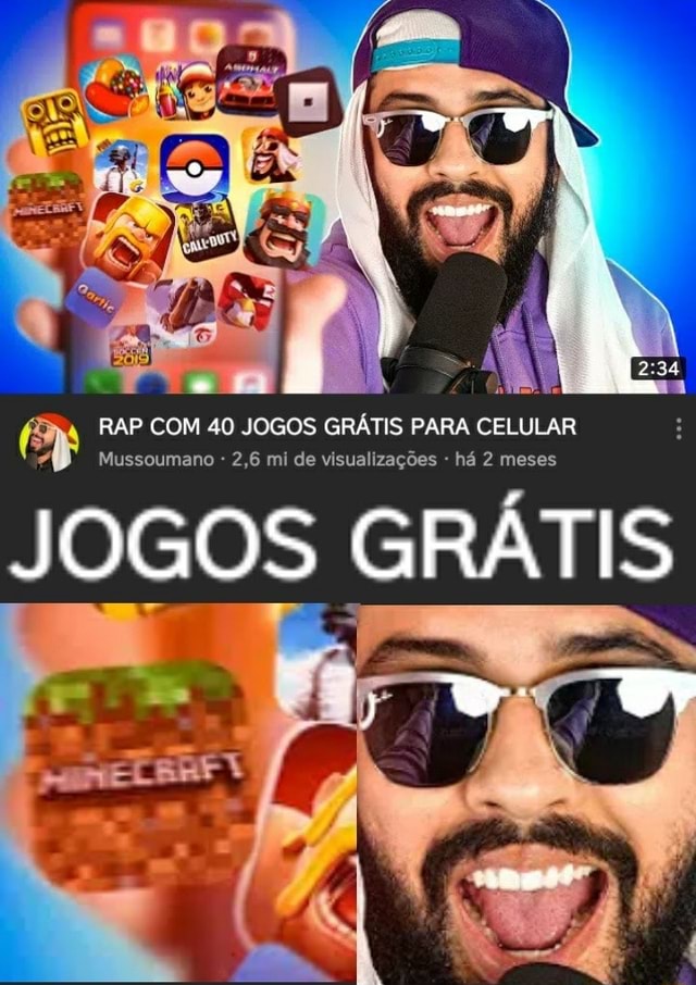 RAP COM 40 JOGOS GRÁTIS PARA CELULAR 