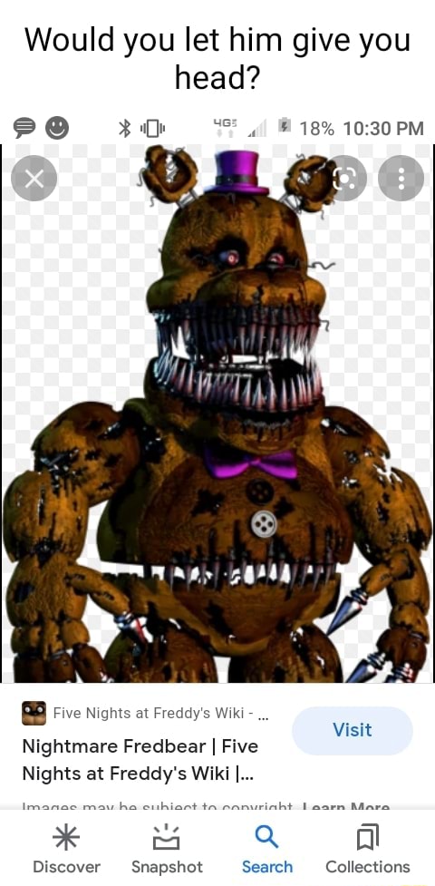 Nightmare Fredbear Wiki, Fnaf wiki