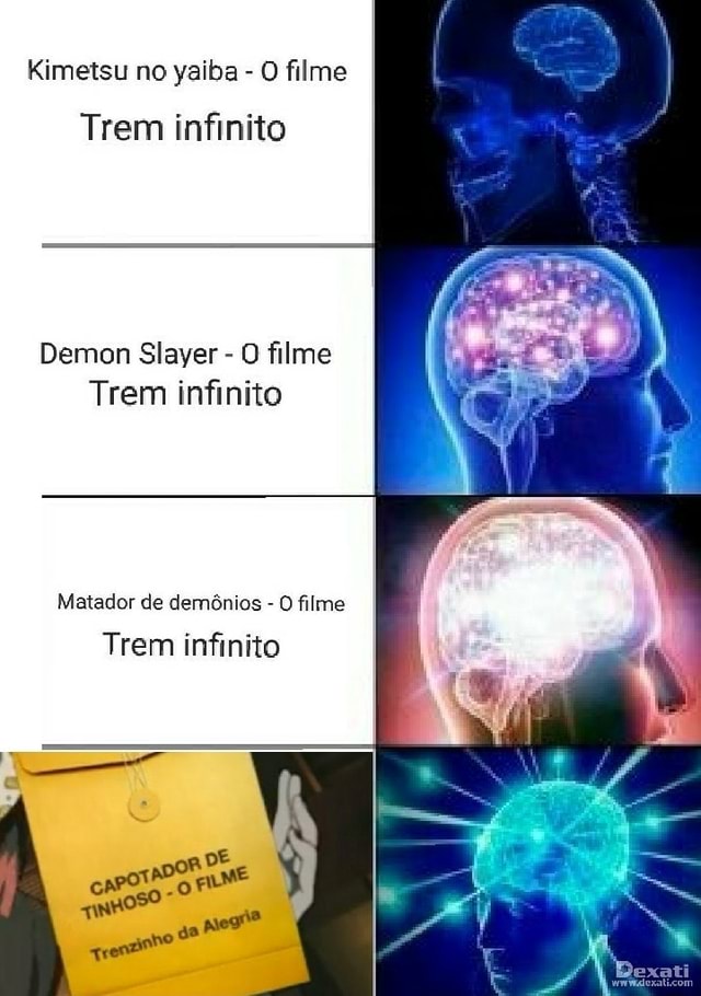 Kimetsu no yaiba O filme Trem infinito Demon Slayer O filme Trem infinito  Matador de demônios O filme Trem infinito - iFunny Brazil