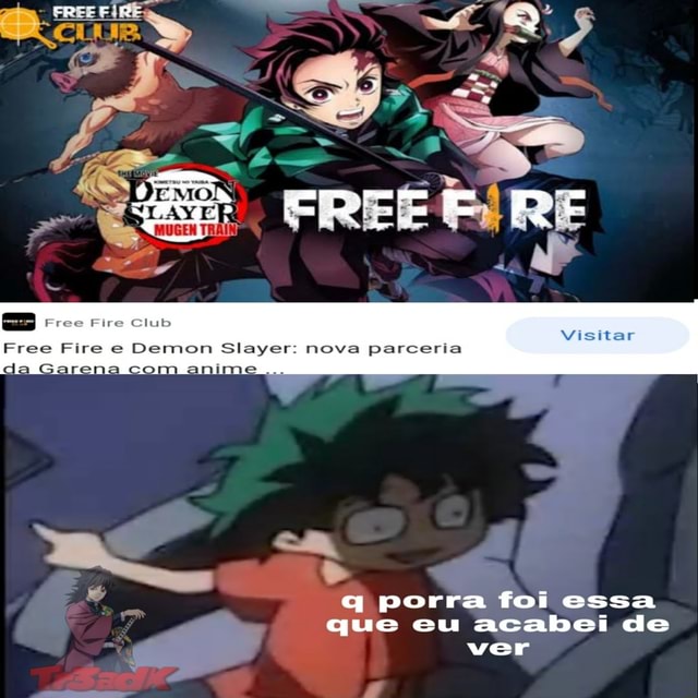 Free Fire e Demon Slayer: nova parceria da - Free Fire Club há