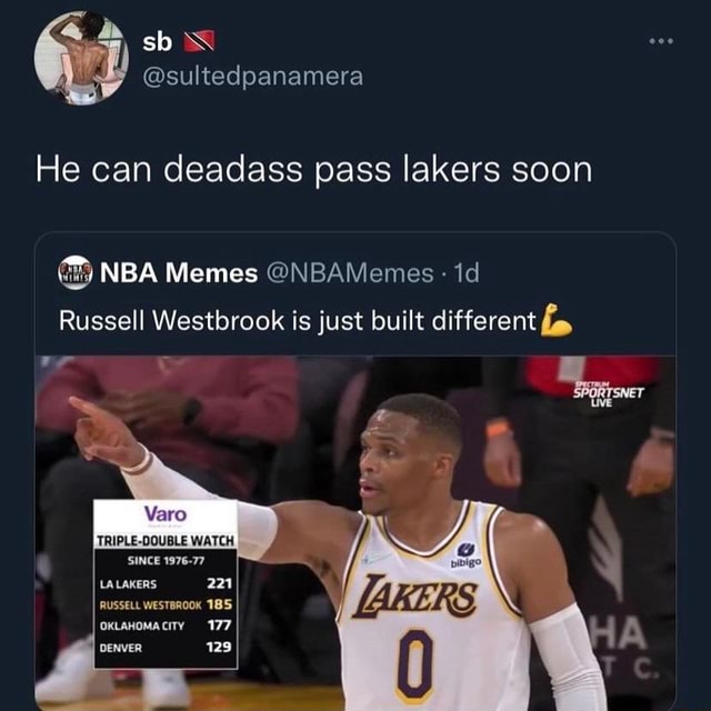 NBA Memes - Lakers with the better record after one game. 😉