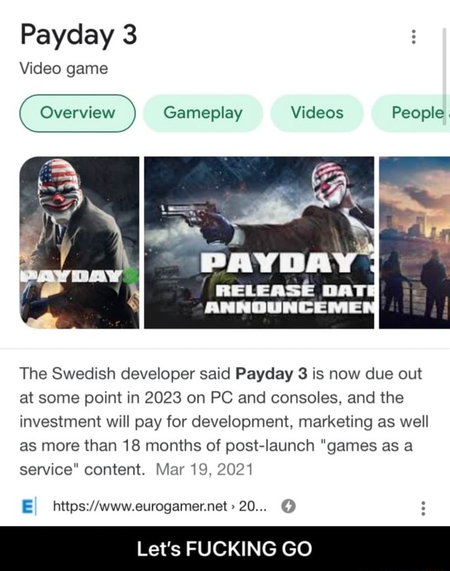 Payday 3 Out Now on PC and Consoles