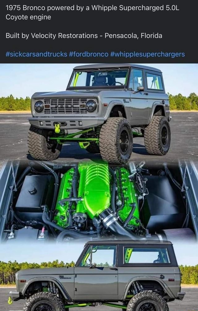 Bronco R Supercharged 1975 Bronco powered by Whipple Supercharged 5.0L Coyote engine Built by ...
