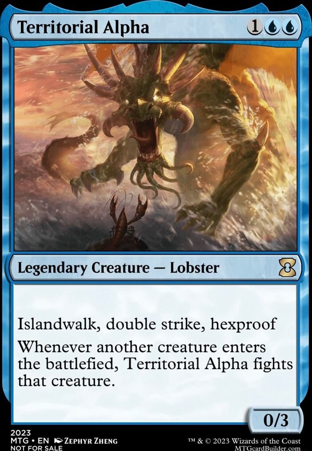 Territorial Alpha Legendary Creature Lobster Islandwalk, double 