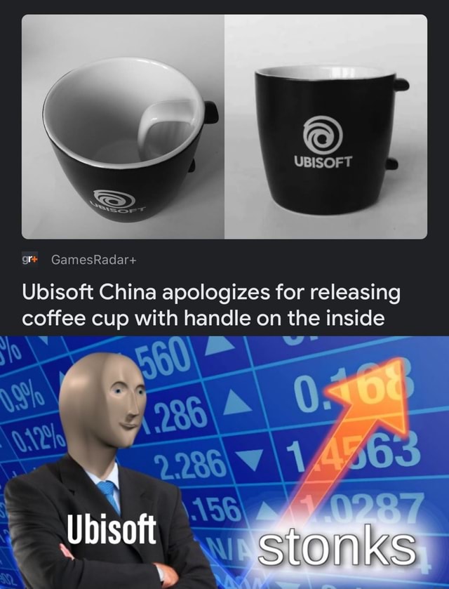 Ubisoft China apologizes for releasing coffee cup with handle on the inside