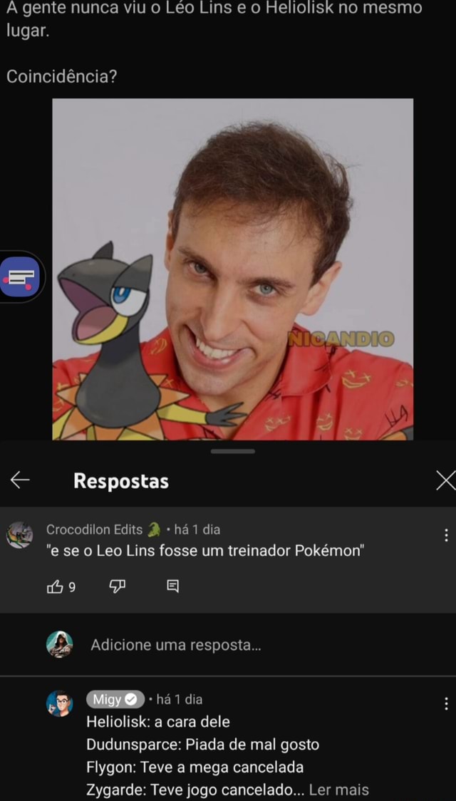 E se fosse um treinador pokémon.