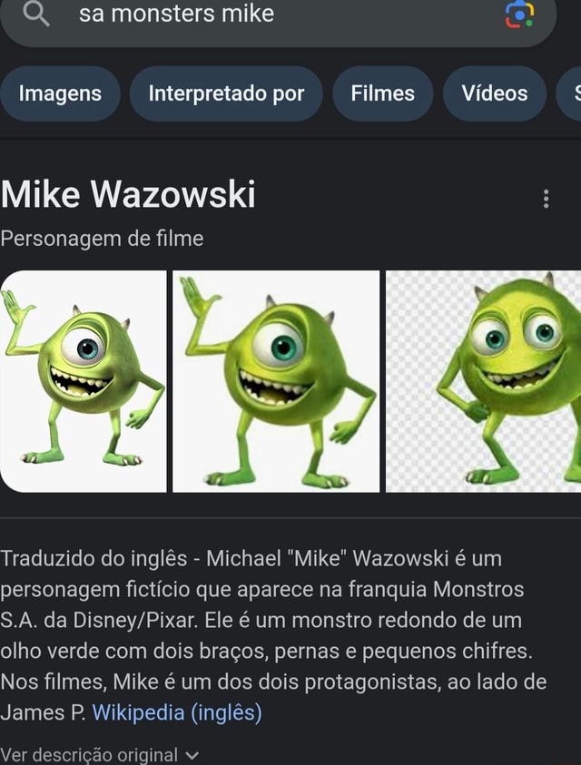 Mike Wazowski, Wiki Pixar