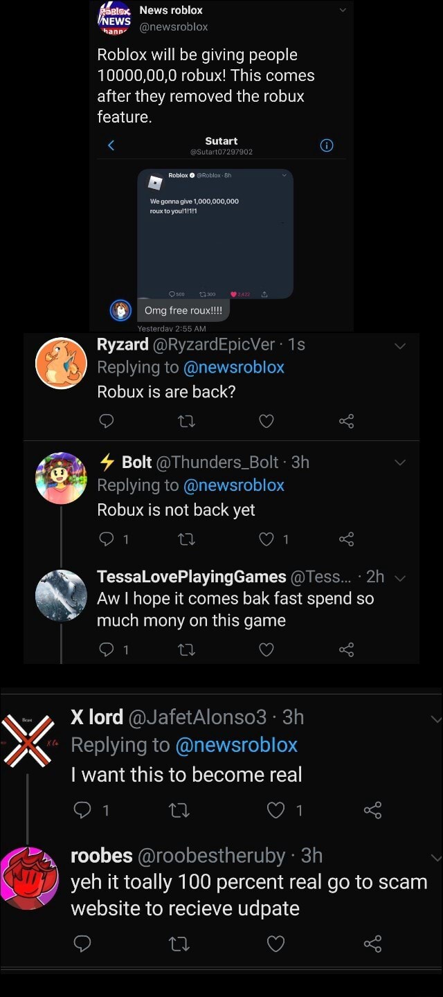 Roblox is giving people ROBUX 