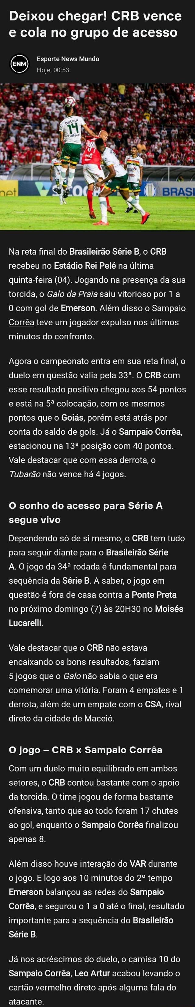 Última rodada do brasileirão da Série A tem todos os 10 jogos