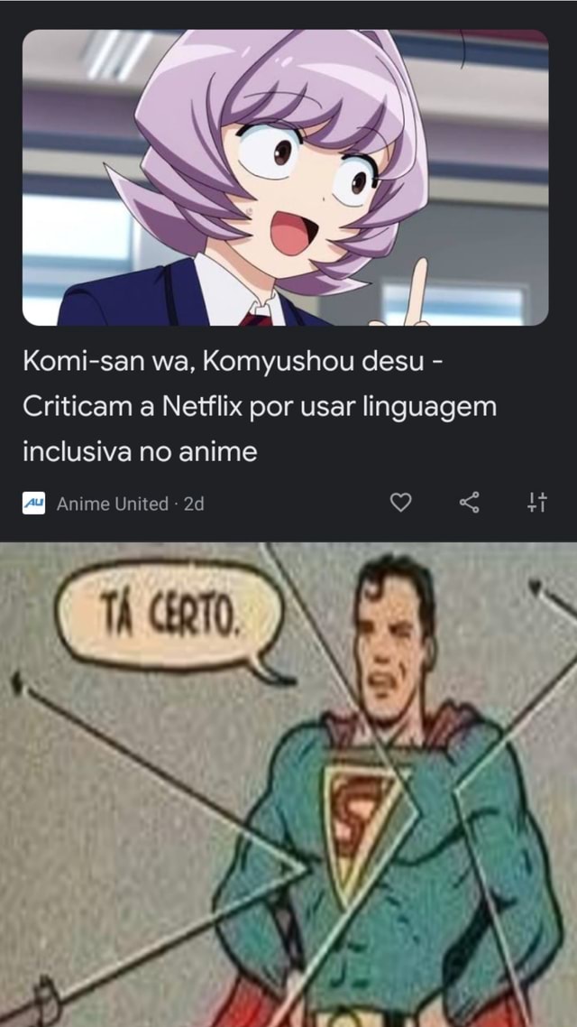 A DUBLAGEM DE KOMI-SAN USOU PRONOME NEUTRO?!!! 