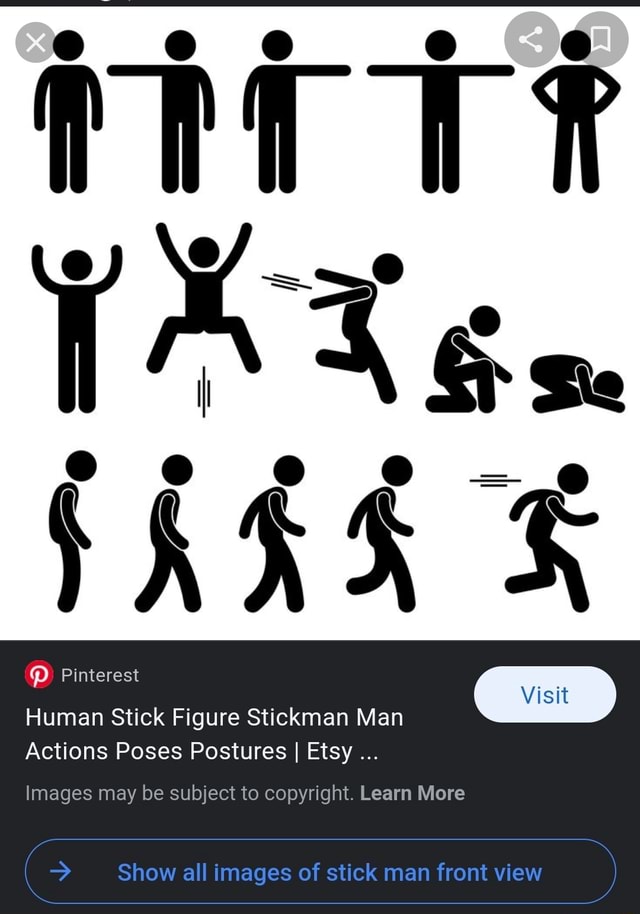 Human Stick Figure Stickman Man Actions Poses Postures 