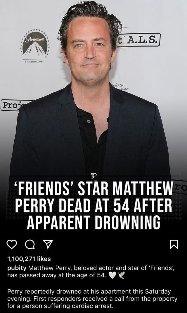 'FRIENDS' STAR MATTHEW PERRY DEAD AT 54 AFTER APPARENT DROWNING ...