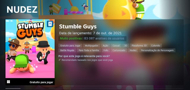 Stumble Guys é um jogo de ação