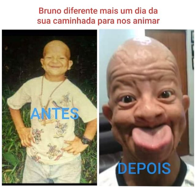 Bruno diferente mais um dia da sua caminhada para nos animar