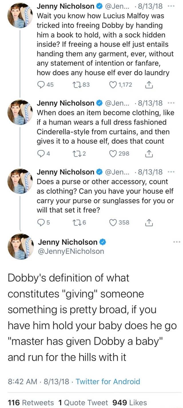 Jenny Nicholson on Twitter in 2023