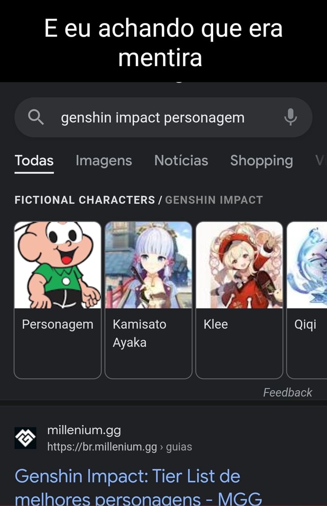 Genshin Impact: Tier list completa de melhores personagens