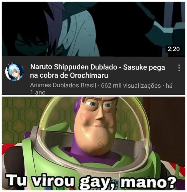 Naruto Shippuden Dublado Sasuke Dá pega na cobra de Orochimaru