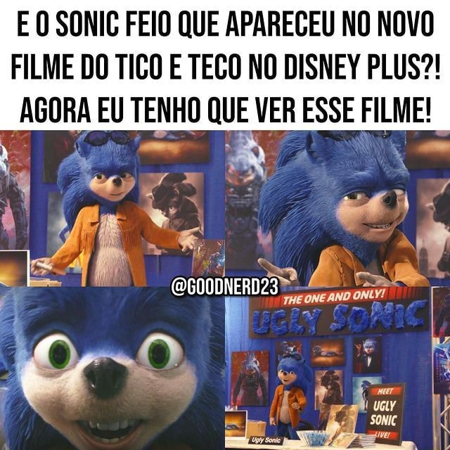 Novo filme do Tico e Teco traz 'Sonic Feio' de volta, e