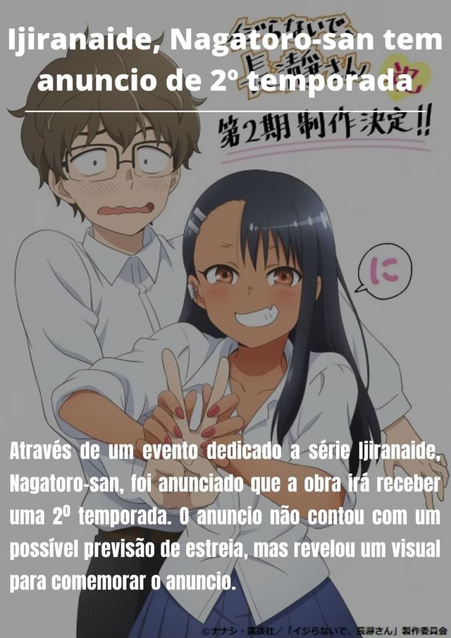 Ijiranaide, Nagatoro-san: Anime estreia em abril de 2021