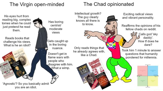 Quof on X: I just learned that Chad's head from the virgin vs