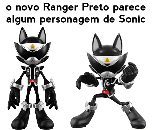 O novo Ranger Preto parece algum personagem de Sonic - iFunny Brazil