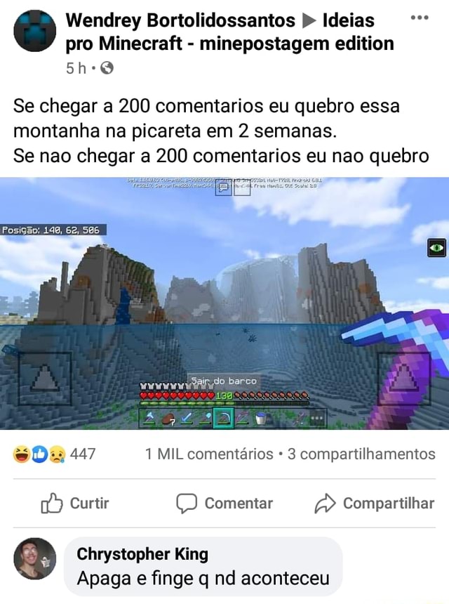 Ideias pro Minecraft - minepostagem edition