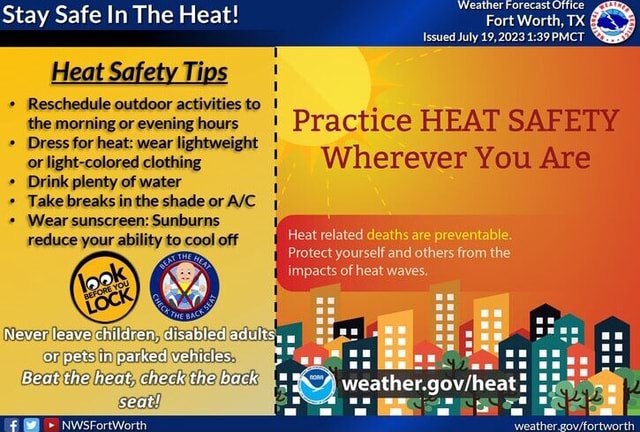 Stay Safe In The Heat! Heat Safety Tips Reschedule outdoor activities ...