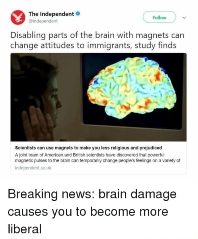 The Independent Disabling parts of the brain with can change
