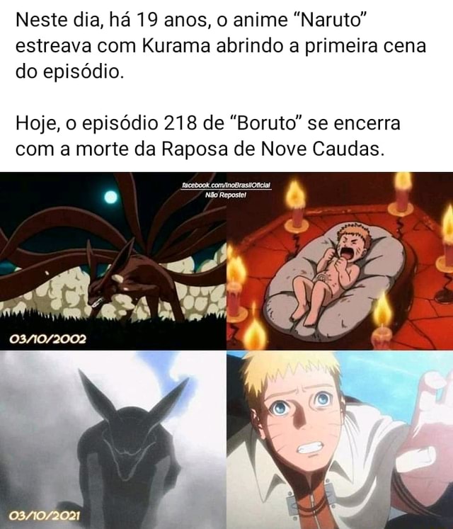 Kurama morre em Boruto. Naruto: - iFunny Brazil