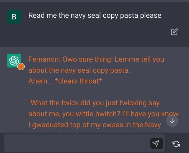 Entire Navy Seal Copypasta - CopyPasta