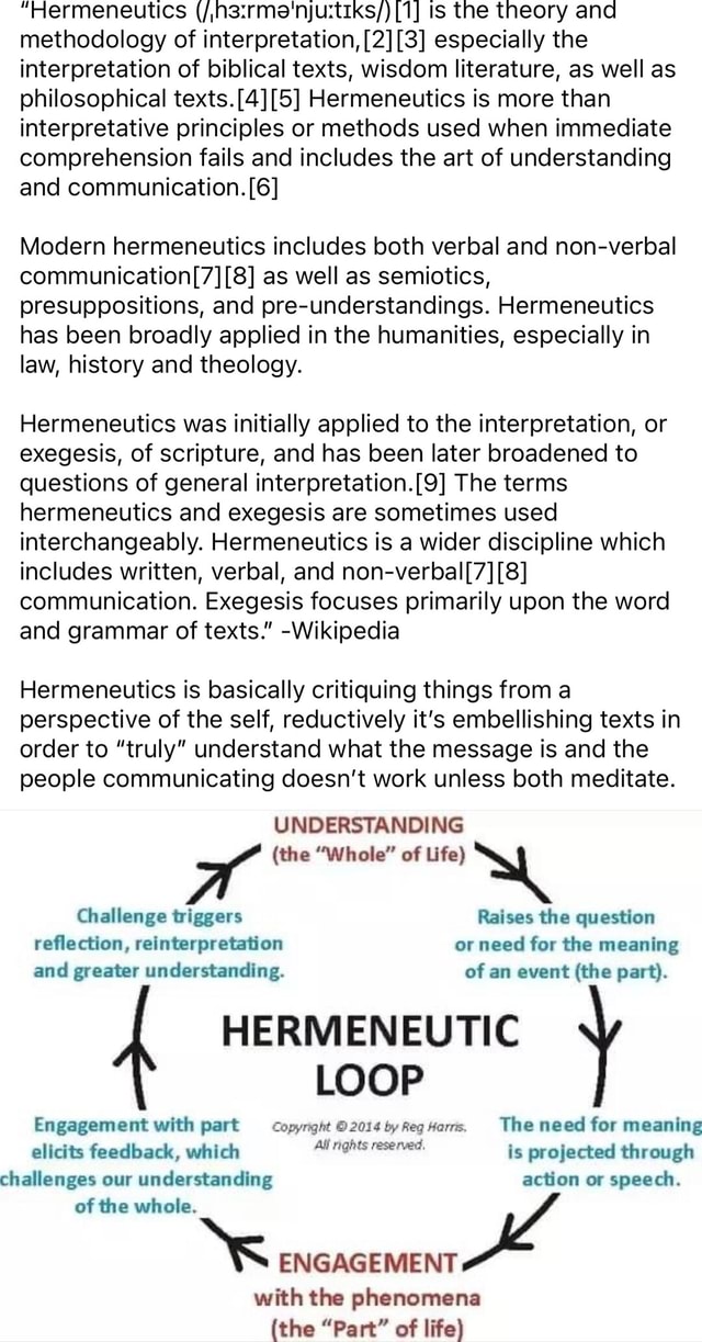 "Hermeneutics IS The Theory Ana Methodology Of Interpretation ...