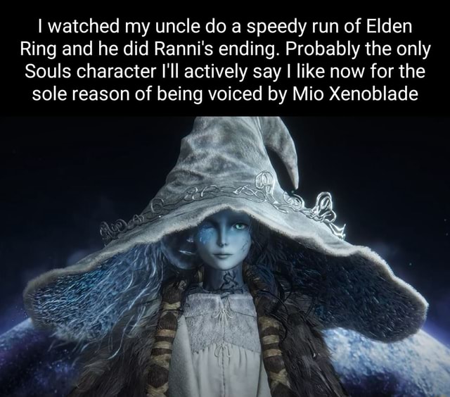I watched my uncle do a speedy run of Elden Ring and he did