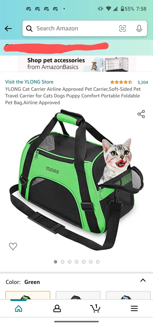 YLONG Cat Carrier Airline Approved Pet Carrier,Soft-Sided Pet Travel Carrier  for Cats Dogs Puppy Comfort Portable Foldable Pet Bag,Airline Approved
