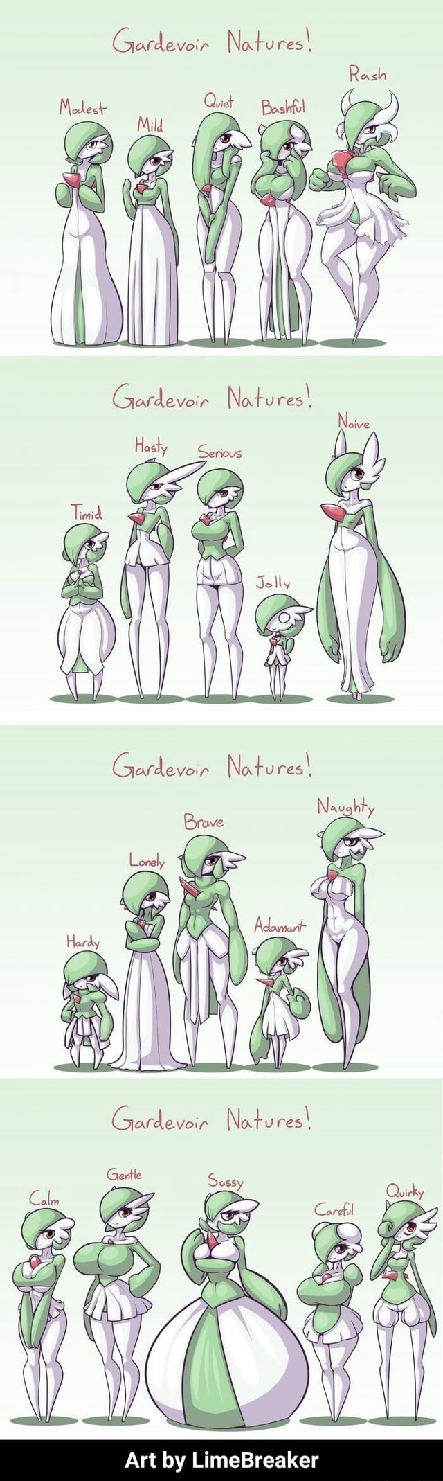 Gardevoir Natures: Timid by LimeBreaker -- Fur Affinity [dot] net