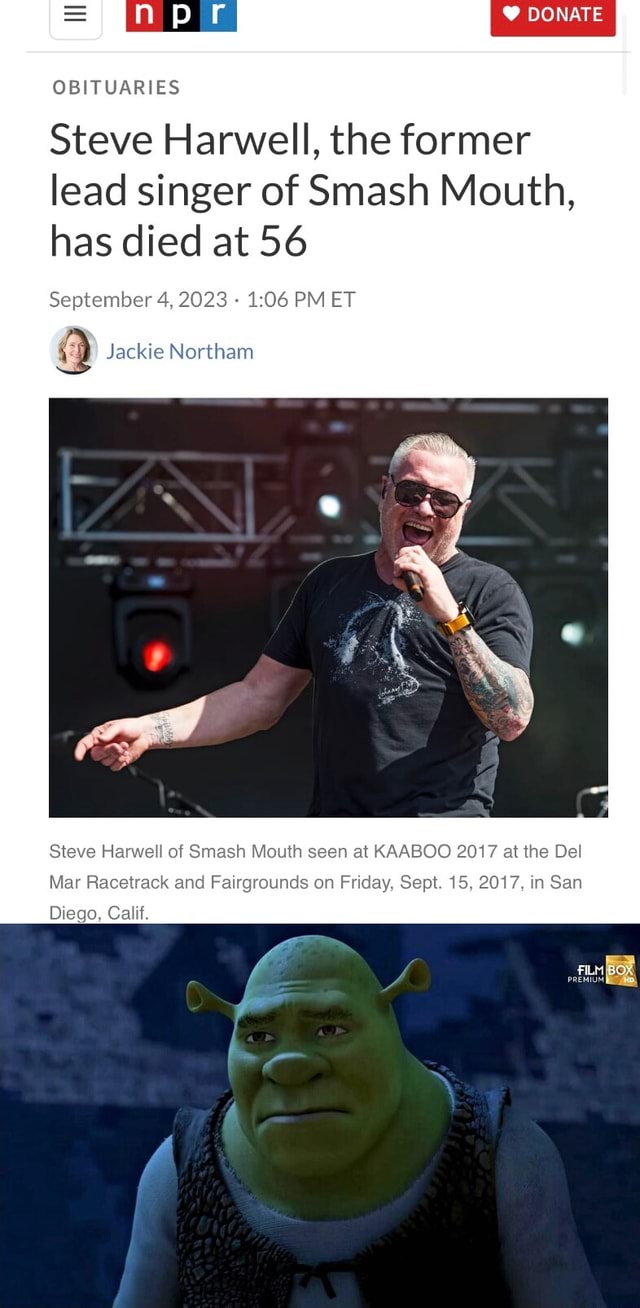 Steve Harwell, the former lead singer of Smash Mouth, has died at 56 : NPR