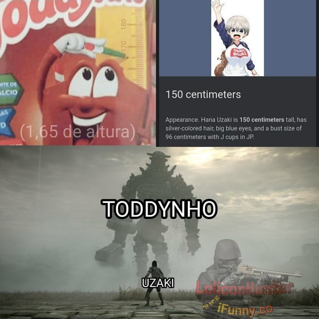 altura do toddynho 1,65