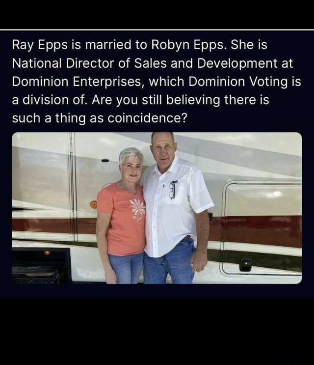 Ray Epps is married to Robyn Epps. She is National Director of Sales and Development at Dominion