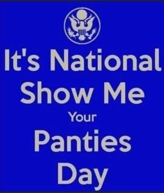 It's National Show Me Your Panties Day - iFunny Brazil