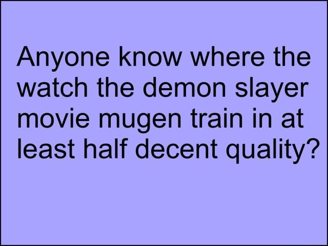 Kissanime demon discount slayer mugen train