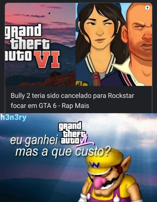 PA Bully 2 teria sido cancelado para Rockstar focar em GTA 6 - Rap