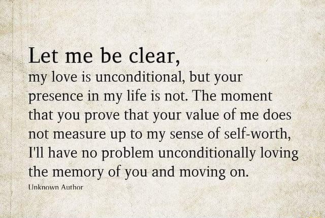 Things & Stuff - Let me be clear, my love is unconditional, but