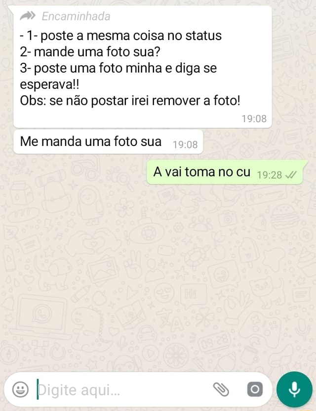 16 manda uma foto sua de agora? Blz segura ai Que nota você me