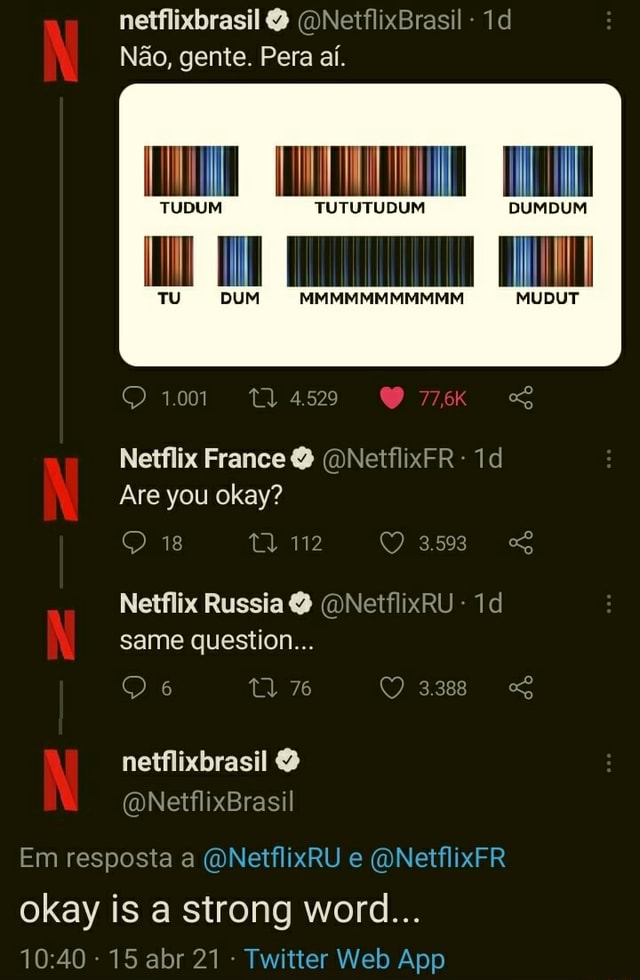 home/aprigiosimoes 🇧🇷 on X: @whatsappsbr @NetflixBrasil Hahahah mitada  do mês. É isso aí @NetflixBrasil . Dovresti imparare @NetflixIT   / X