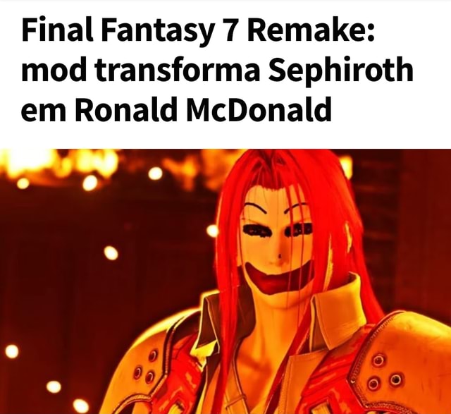 Final Fantasy 7 Remake Intergrade modder makes Sephiroth Ronald