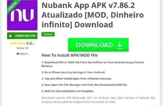 Votes Nubank App APK v7.86.2 Atualizado [MOD, Dinheiro infinito] Download  DOWNLO, How To Install APIUMOD