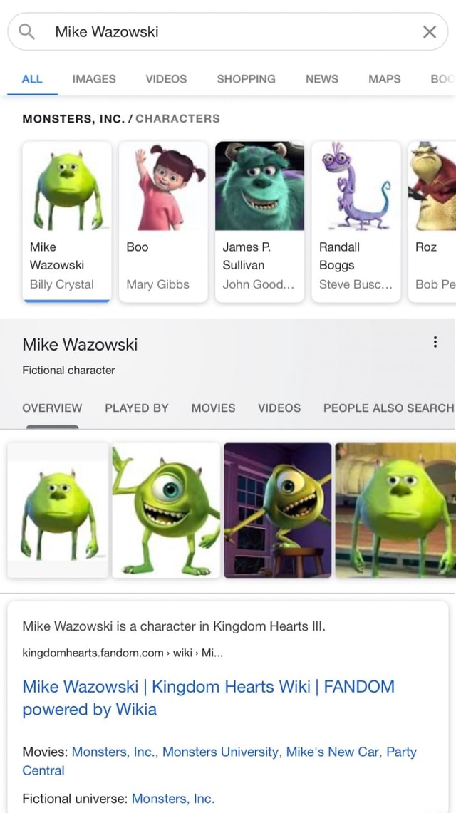 Mike Wazowski, Wiki