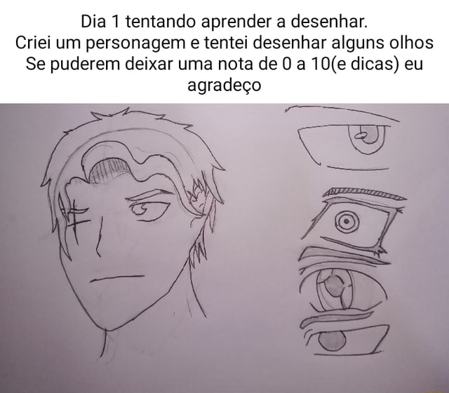 Dia 3 tentando aprender a desenhar. Criei um personagem Tentei umas poses  diferentes Deixe sua nota de 0-10 e alguma dica se puder - iFunny Brazil